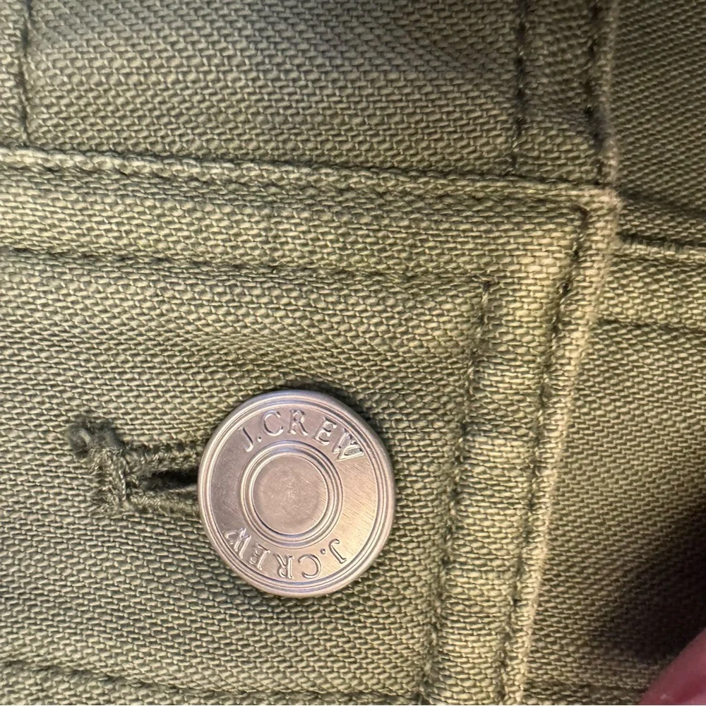 J.‎ Crew Re-Imagined Olive Button-Detail Fabric Military green Soft Cargo